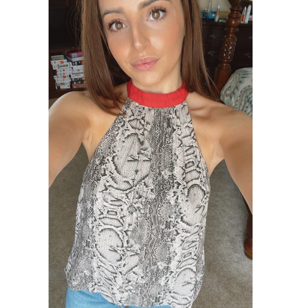 🛍️THRIFTED🛍️Free People Backless Reptile Tank - Picture 2 of 6